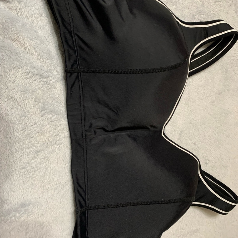Cacique Black Bra with White Trim